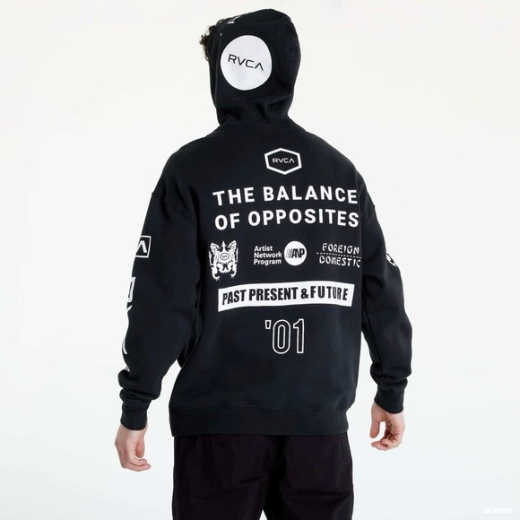 RVCA All Brand Sport Workout Hoodie Medium - Picture 2 of 9